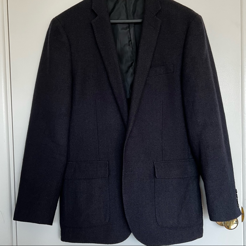 J. Crew Ludlow Blue Herringbone Sportcoat 41R
